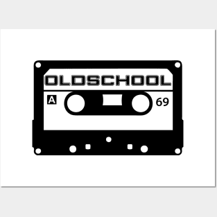 OLDSCHOOL CASSETTE TAPE BIRTHDAY GIFT SHIRT BLACK 69 Posters and Art